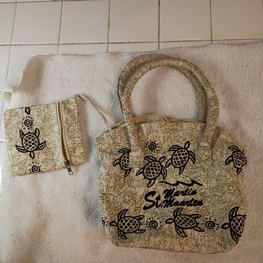 Handbag Purse St. Maarten St. Martin Sea Turtle logo Rima Beachworld